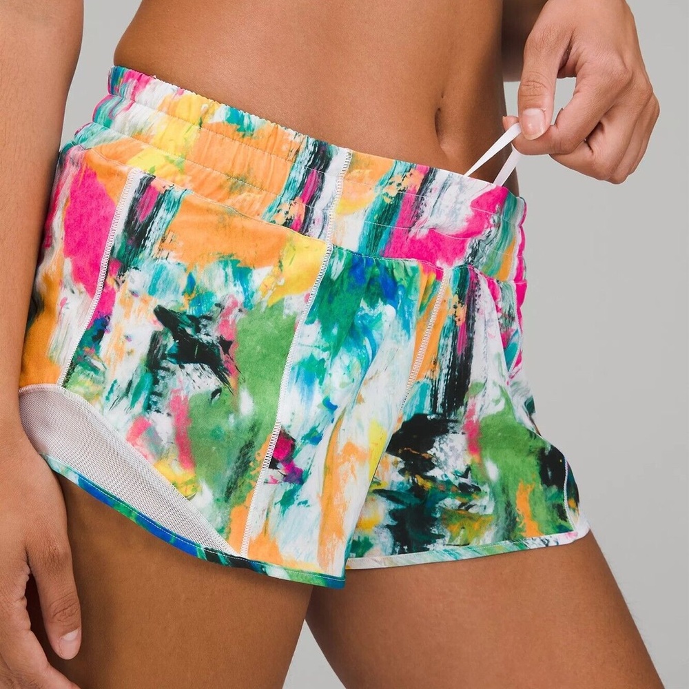 Lululemon Hotty Hot Shorts In “No Limits White Multi!”